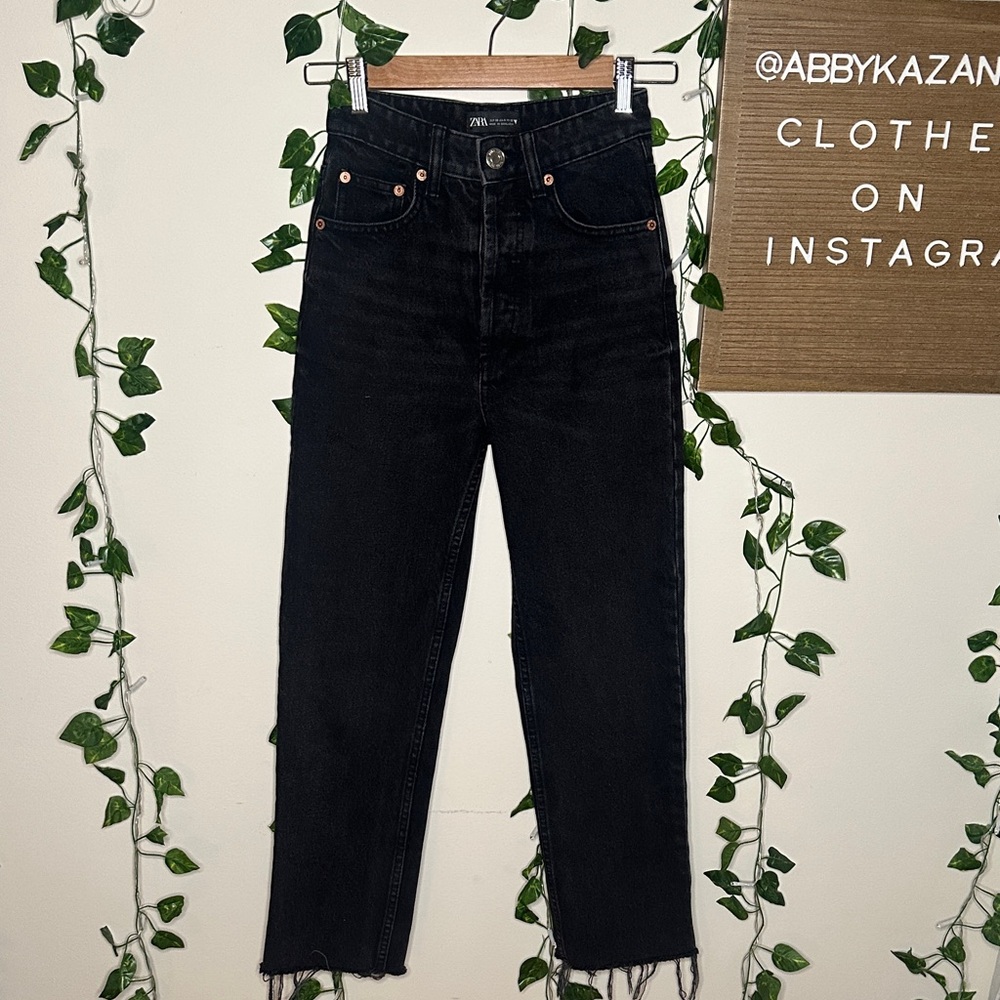 Zara Black High Rise Jeans